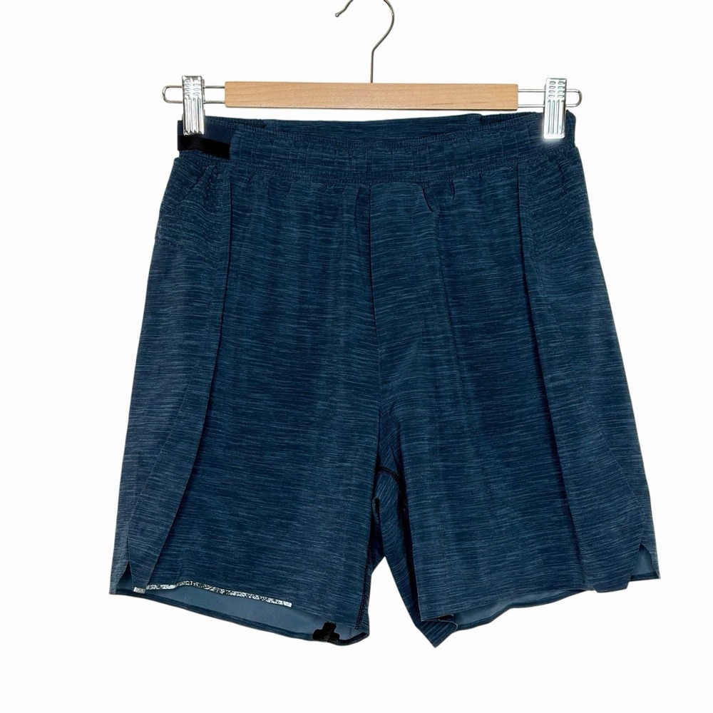 Lululemon Mens Lined Shorts Navy Blue Size Small Athletic Tech Performance Gym